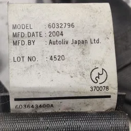 Ремінь безпеки Mazda 3 BK (03-09) задня права OEM 6032796 фото 5