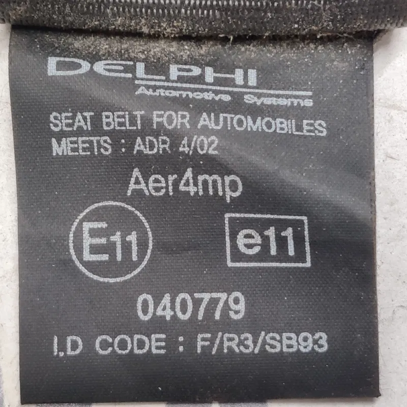 Ремінь безпеки Hyundai Sonata IV 98-04 2.0 лів. OEM 040779