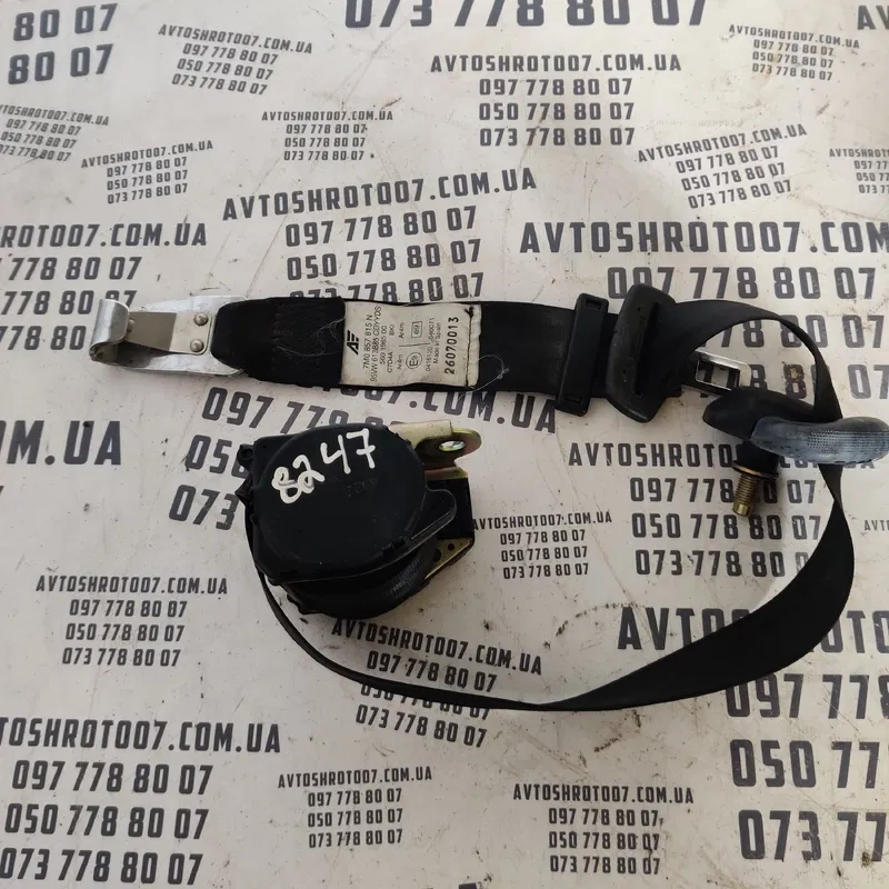 Ремінь безпеки VW Sharan 1A задній лівий OEM 7m0857815n