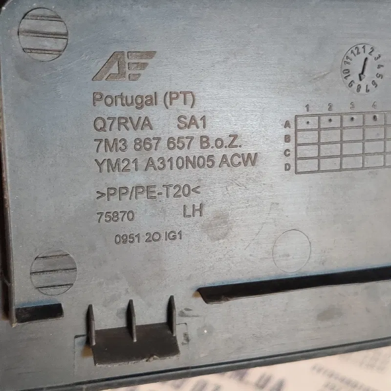 Накладка салону Volkswagen Sharan 1A (95-10) OEM 7M3867657
