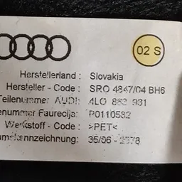 Карта дверна Audi Q7 4L 05-15 3.6 задня права OEM 8W0867017 фото 3