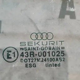 Скло дверей Audi A6 C4 (94-97) задня ліва OEM 4a0837571 фото 4