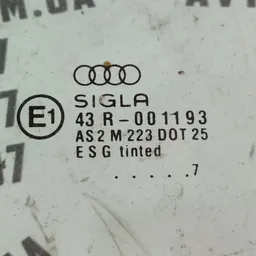Скло дверей Audi 80 B3 (86-91) переднє ліве OEM 43r001193 фото 3