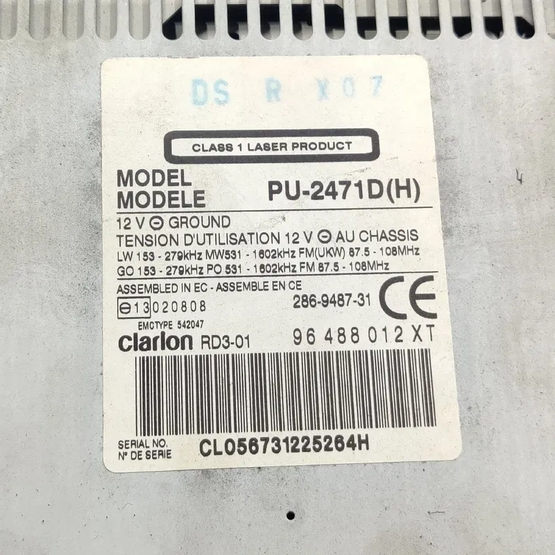 Магнітола Peugeot 807 (02-14) 2.2 HDI OEM 286948731
