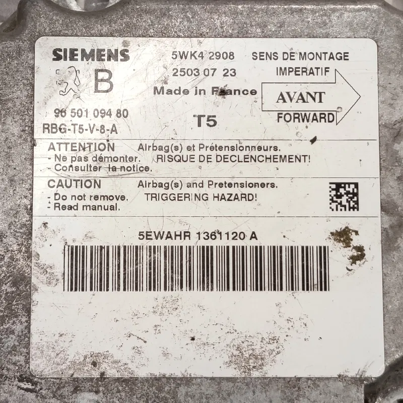 Подушка AIRBAG Peugeot 307 (01-08) 1.4 Бензин OEM 9650109480