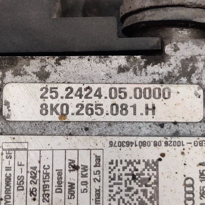 Webasto Audi A4 B8 (07-15) 2.0D 8K0265081H