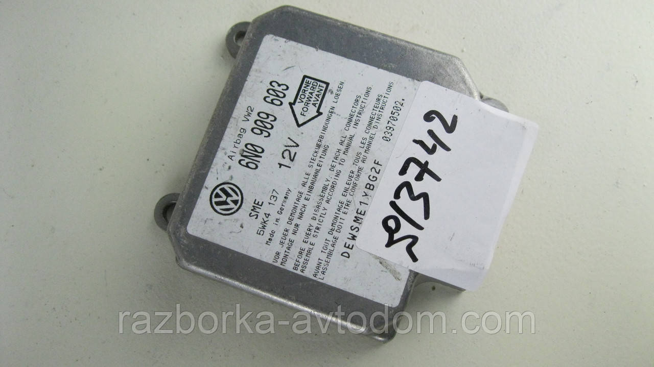 Блок керування airbag vw PASSAT B3 (1988-1996), Golf 3/Lupo/Polo OE:6N0909601E фото 2
