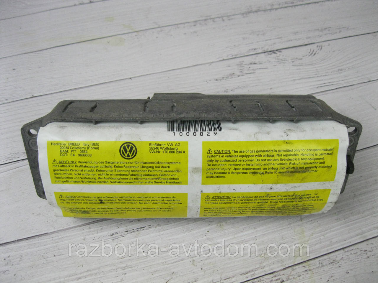 Подушка безпеки Airbag пасажирська VW Touran (2003-2010) OE:1T0880204A