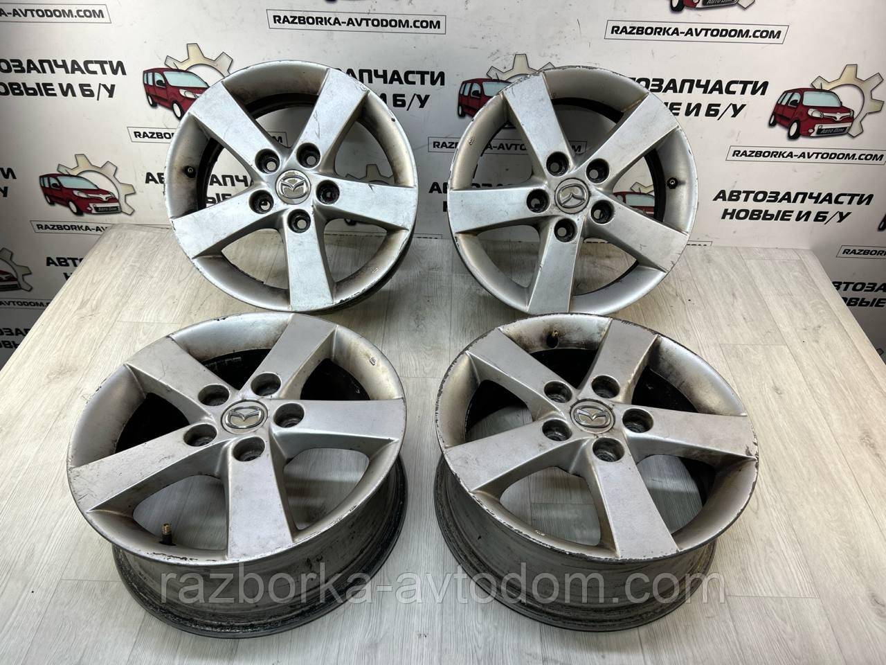 Диски колісні титани (комплект) R15 Mazda Axela, 3 (03-09),5 (05-), Premacy (05-18) 6Jx15 5x114.3x6.1 ET52,2