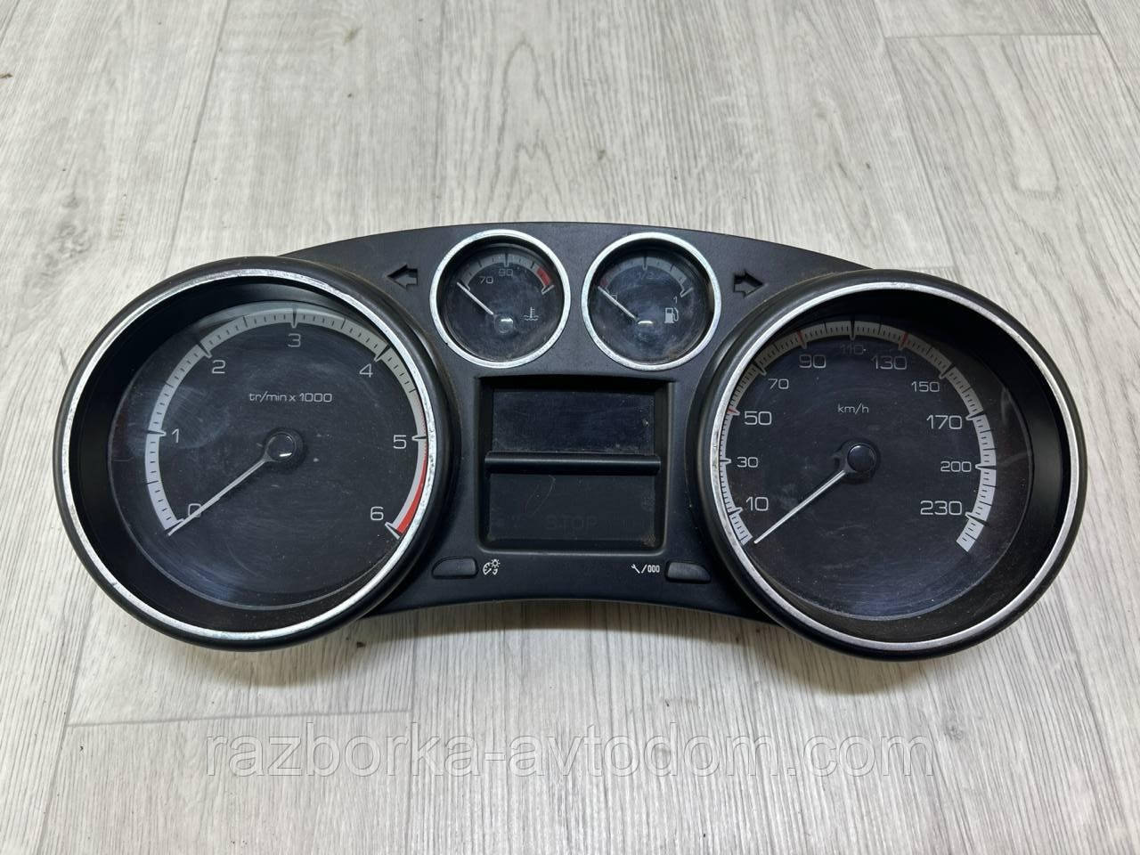 Панель приладів (щиток) 1,6HDI Peugeot 308 (07-13) OE:9666649080